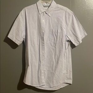 Amazon Essentials Men's Light Blue Striped Button Down Shirt